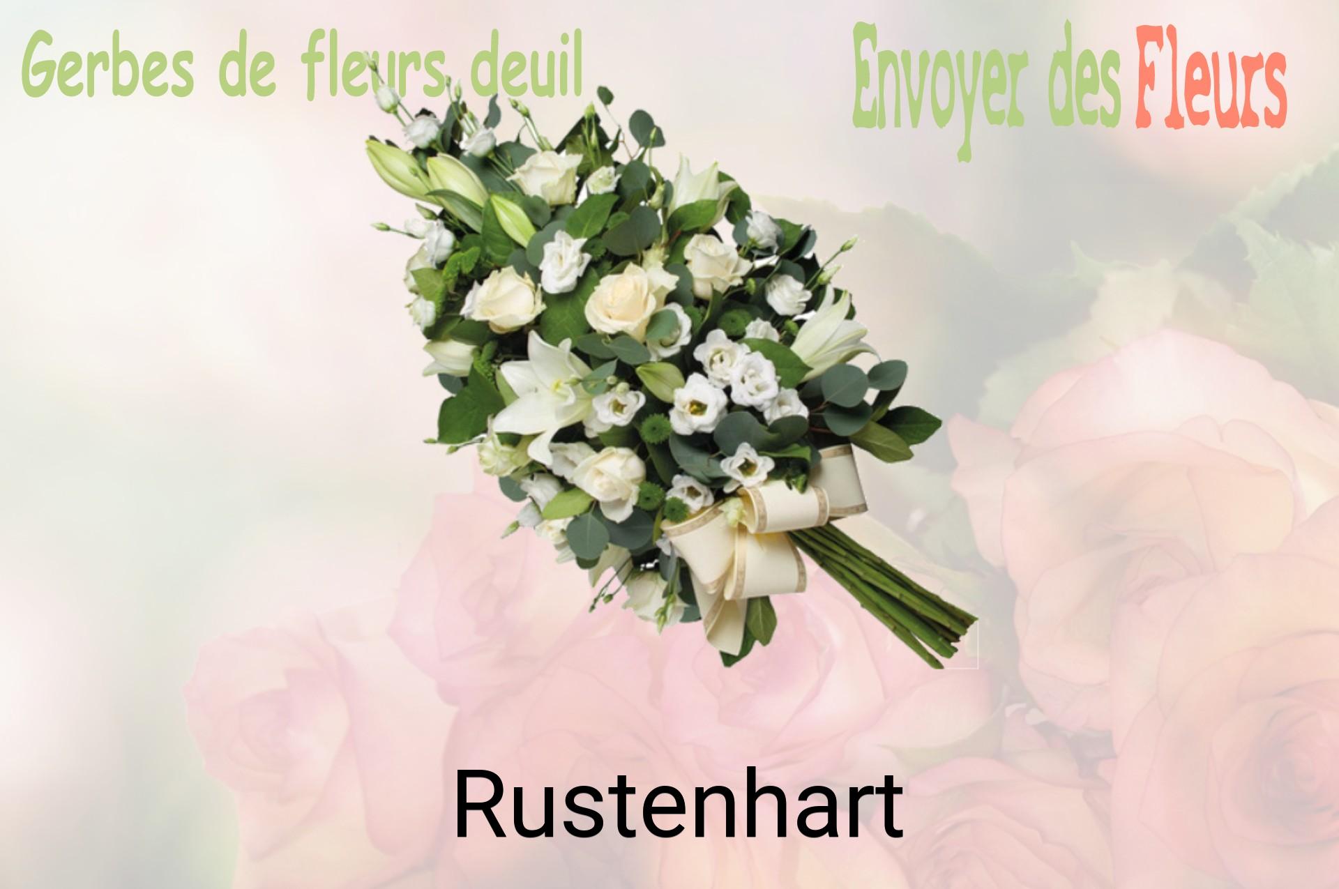 Gerbe de fleurs de deuil livrée à Rustenhart